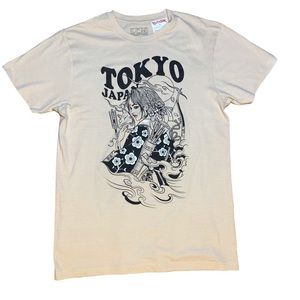 LMC International Men’s Medium Tokyo Graphic Tee Shirt With Native Hunter Chick